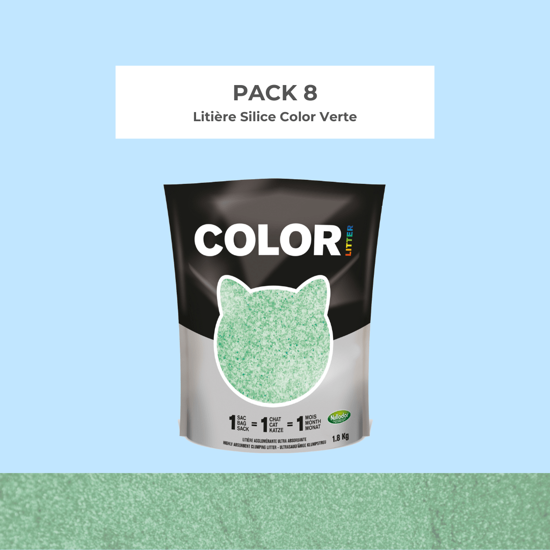Litière Silice Color Nullodor* - Pack 8
