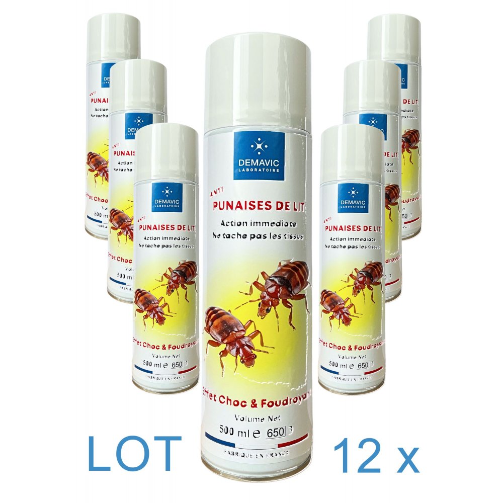 Lot de 12 Anti punaises de lit pour Habitat - 500 ml