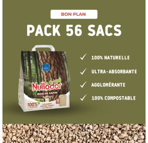 Pack 56 sacs Nullodor bois...