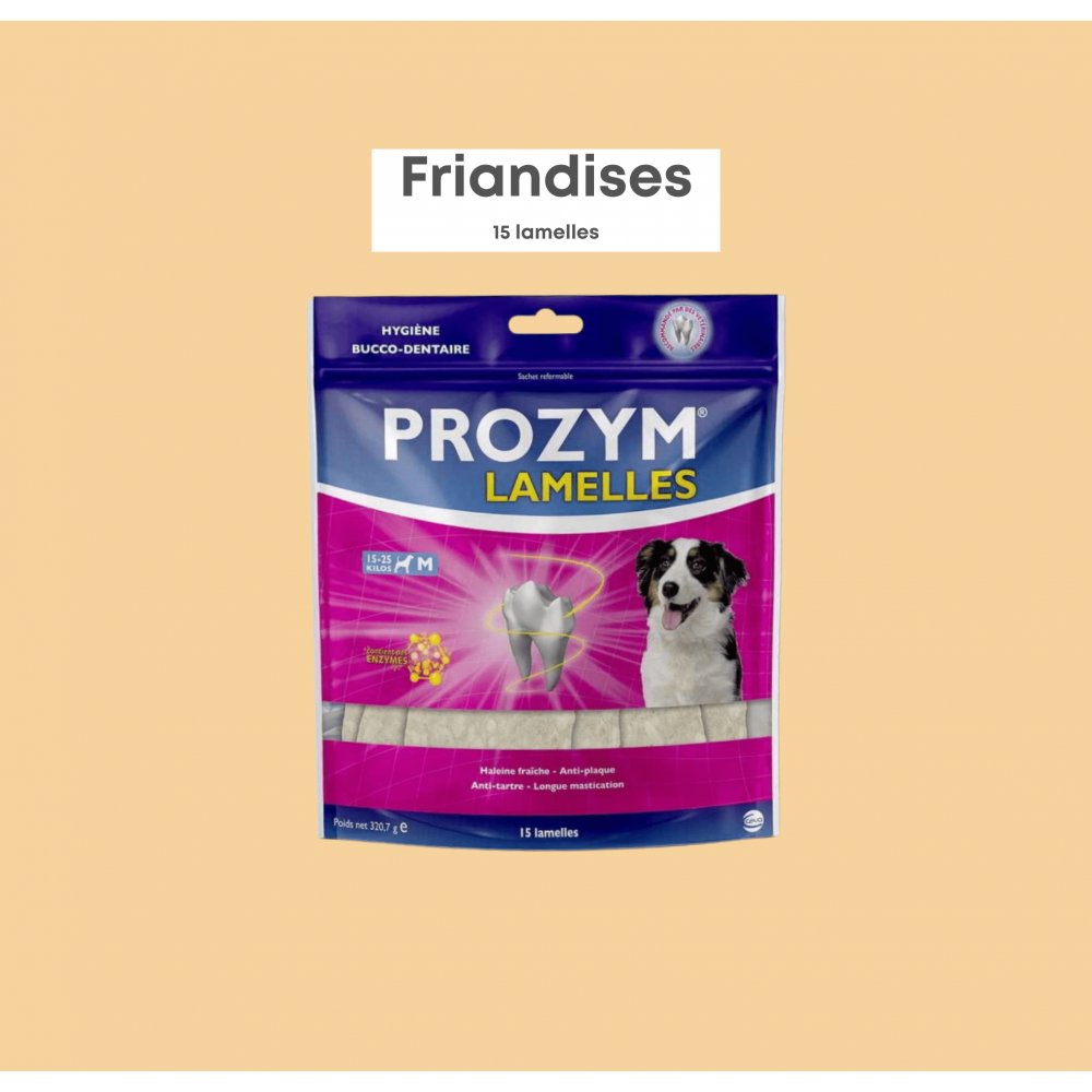 PROZYM LAMELLES M (chiens de 15 kg à 25 kg) MINI - 15 lamelles