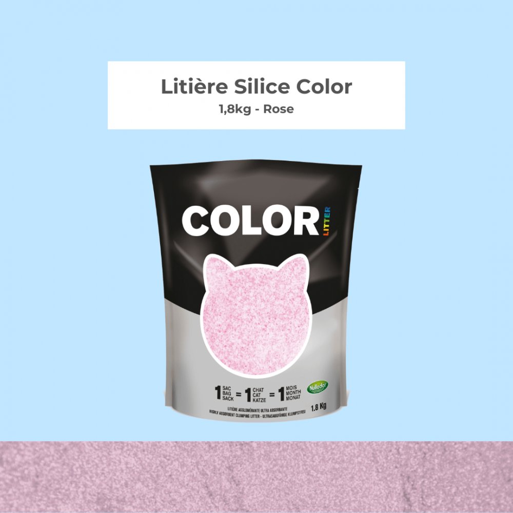 Litière Silice Color Nullodor Rose*