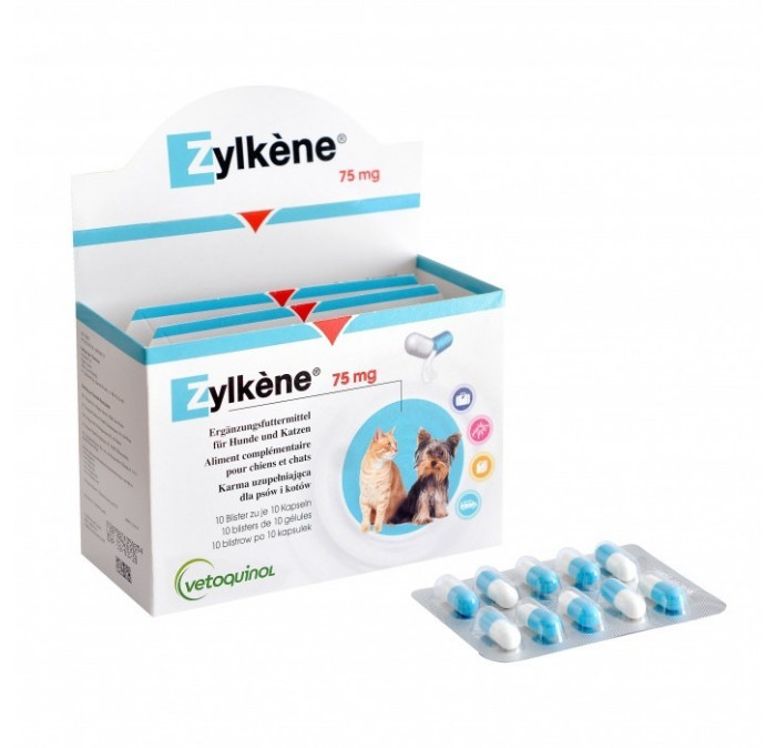 Zylkene Aliment Complémentaire pour Chien et Chat 75 mg Flacon de 30  Gélules - Cdiscount
