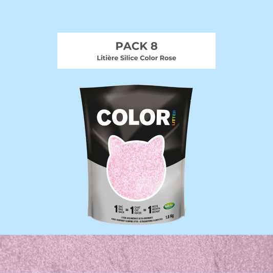 Litière Silice Color Nullodor* - Pack 8