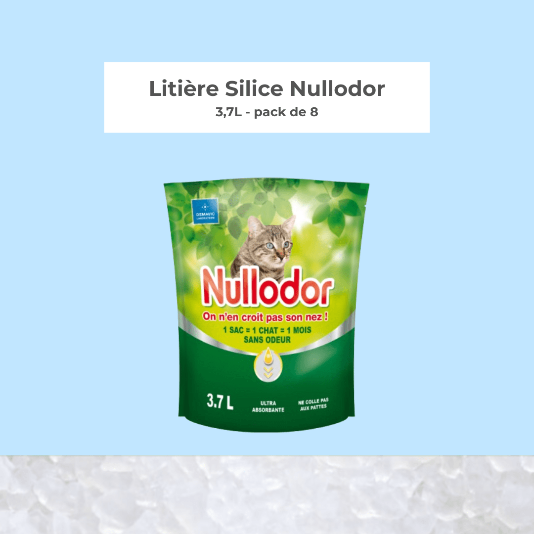 Litière Silice Nullodor 3,7L - Pack de 8*