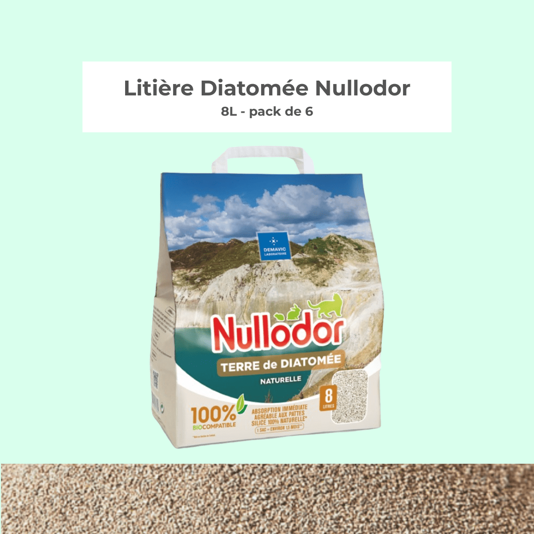 Litière Diatomée Nullodor 8L - Pack de 6*
