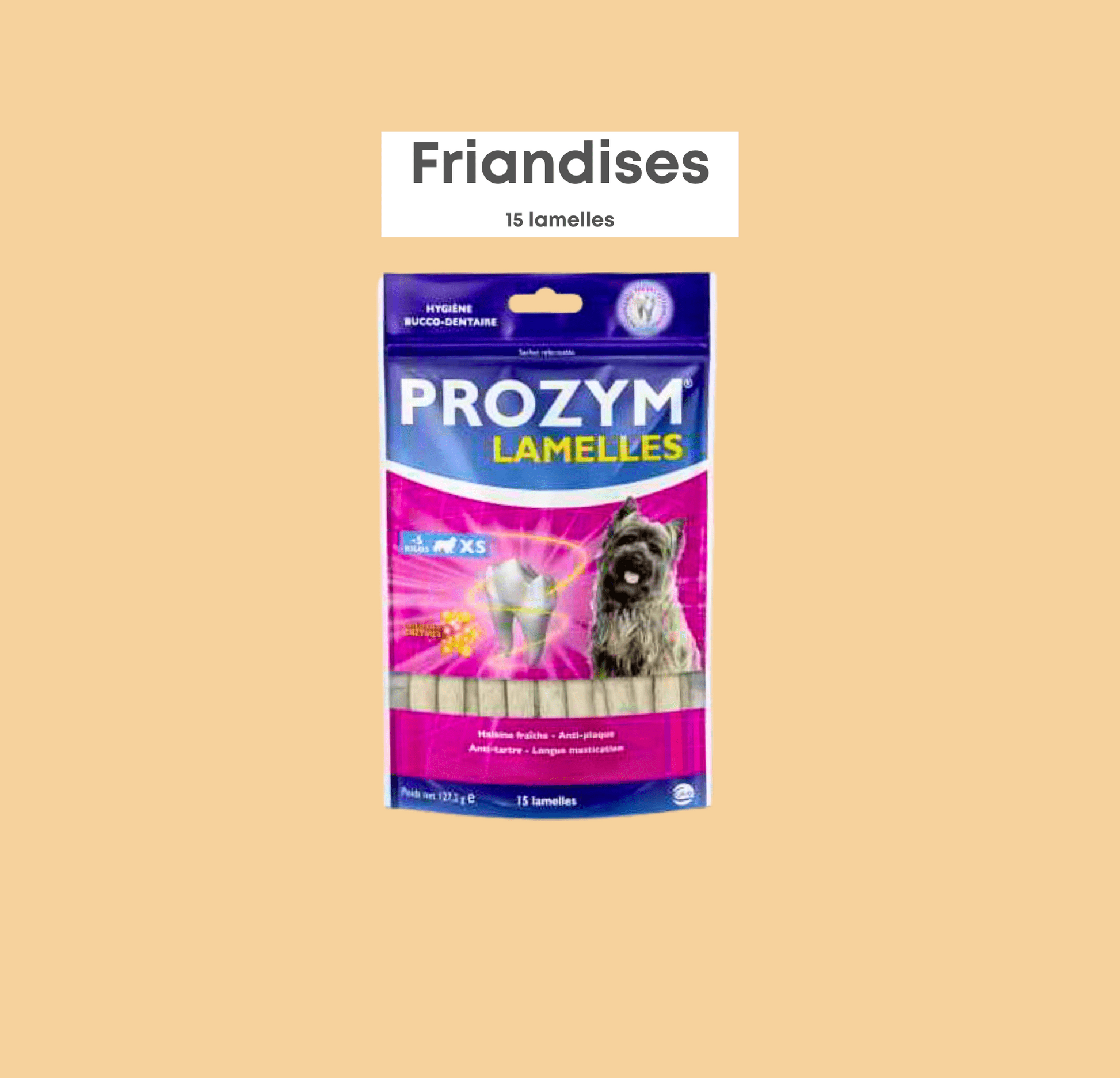 PROZYM LAMELLES XS (MOINS de 5 KG) sachet de 15