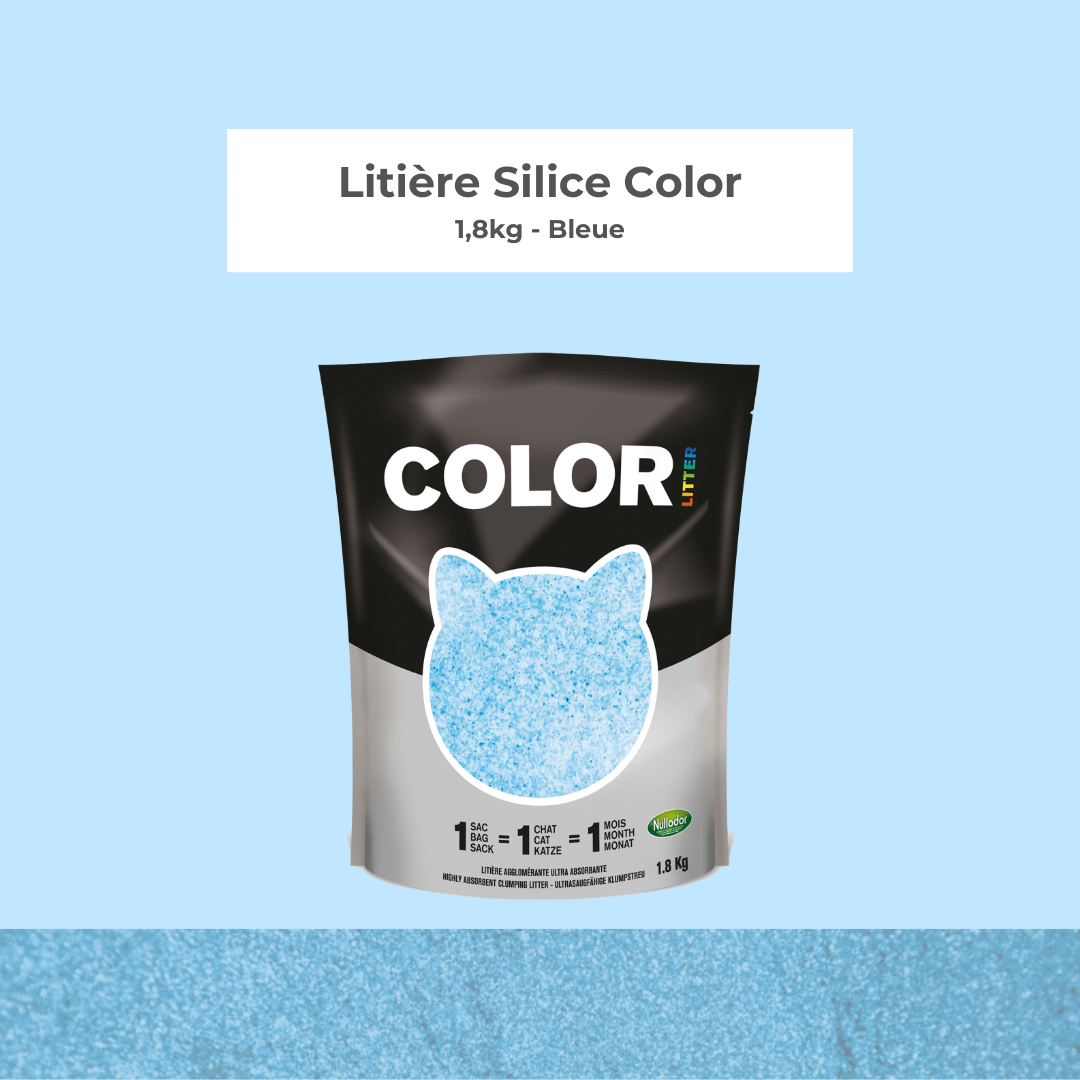 Litière Silice Color Nullodor Bleue*